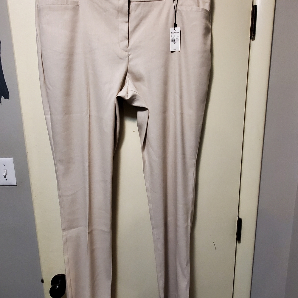 Express, Barely Boot, Mid Rise Pants, Khaki 18L